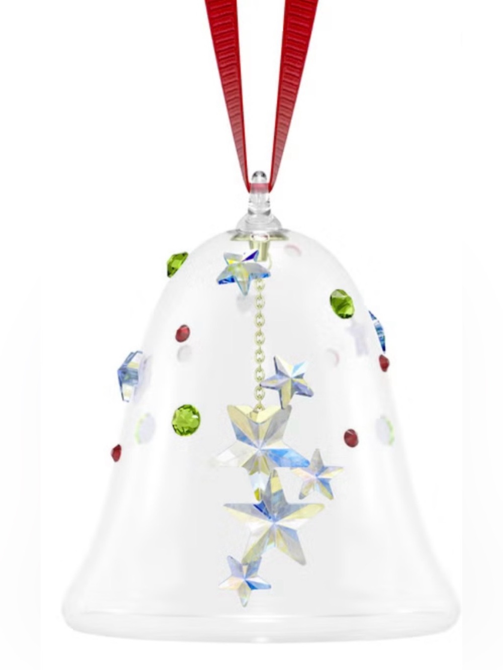 NIB Swarovski 2026 Bell With Trail Of AB Stars Inside Crystal Ornament #5764751